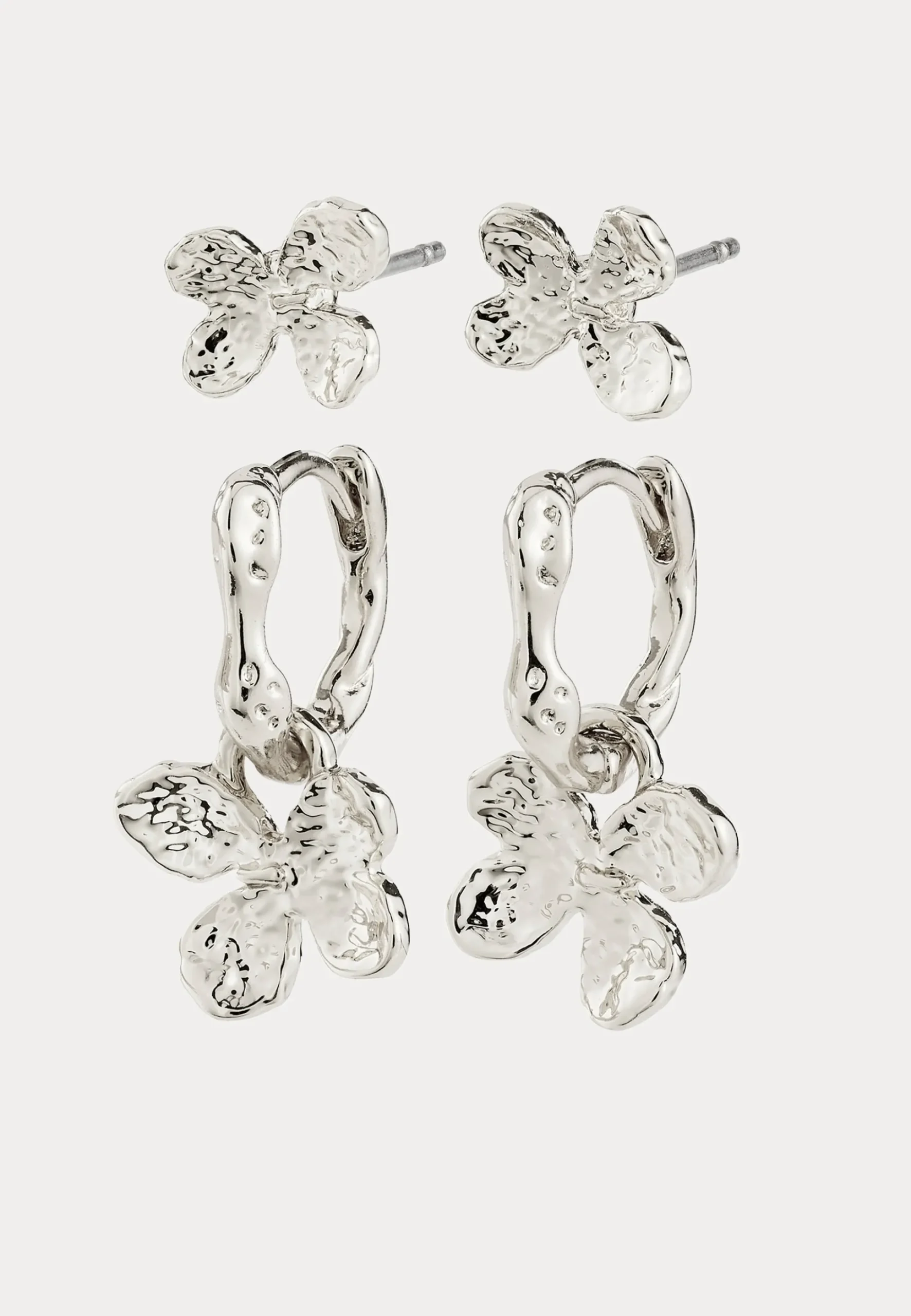 Ajani Earrings 2-in-1 Set, Silver