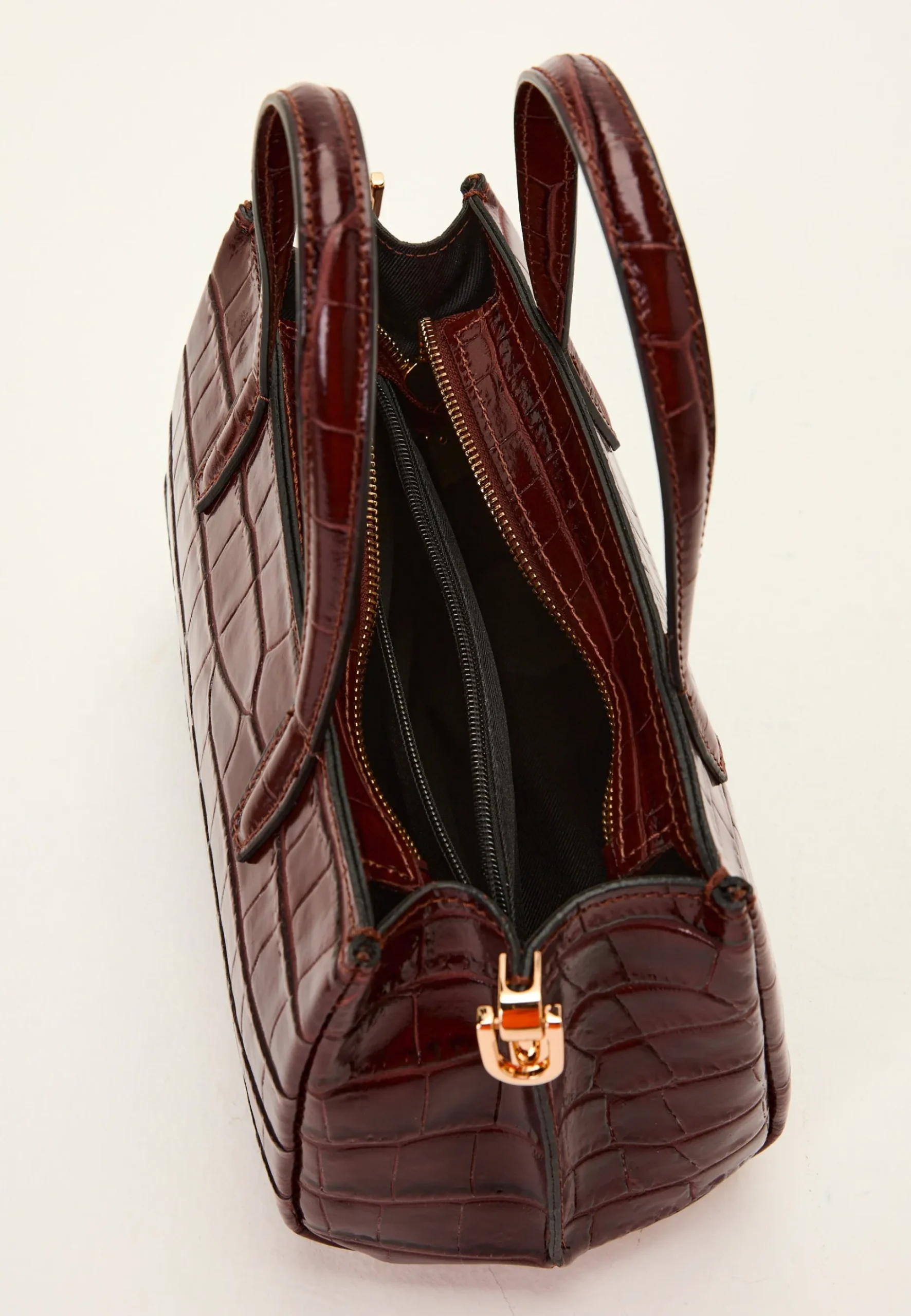 Ancona Glossy Croco Bag