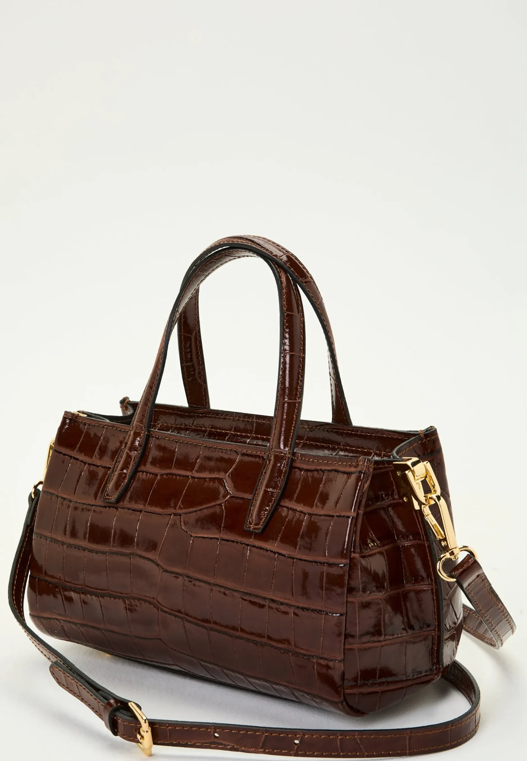 Ancona Glossy Croco Bag