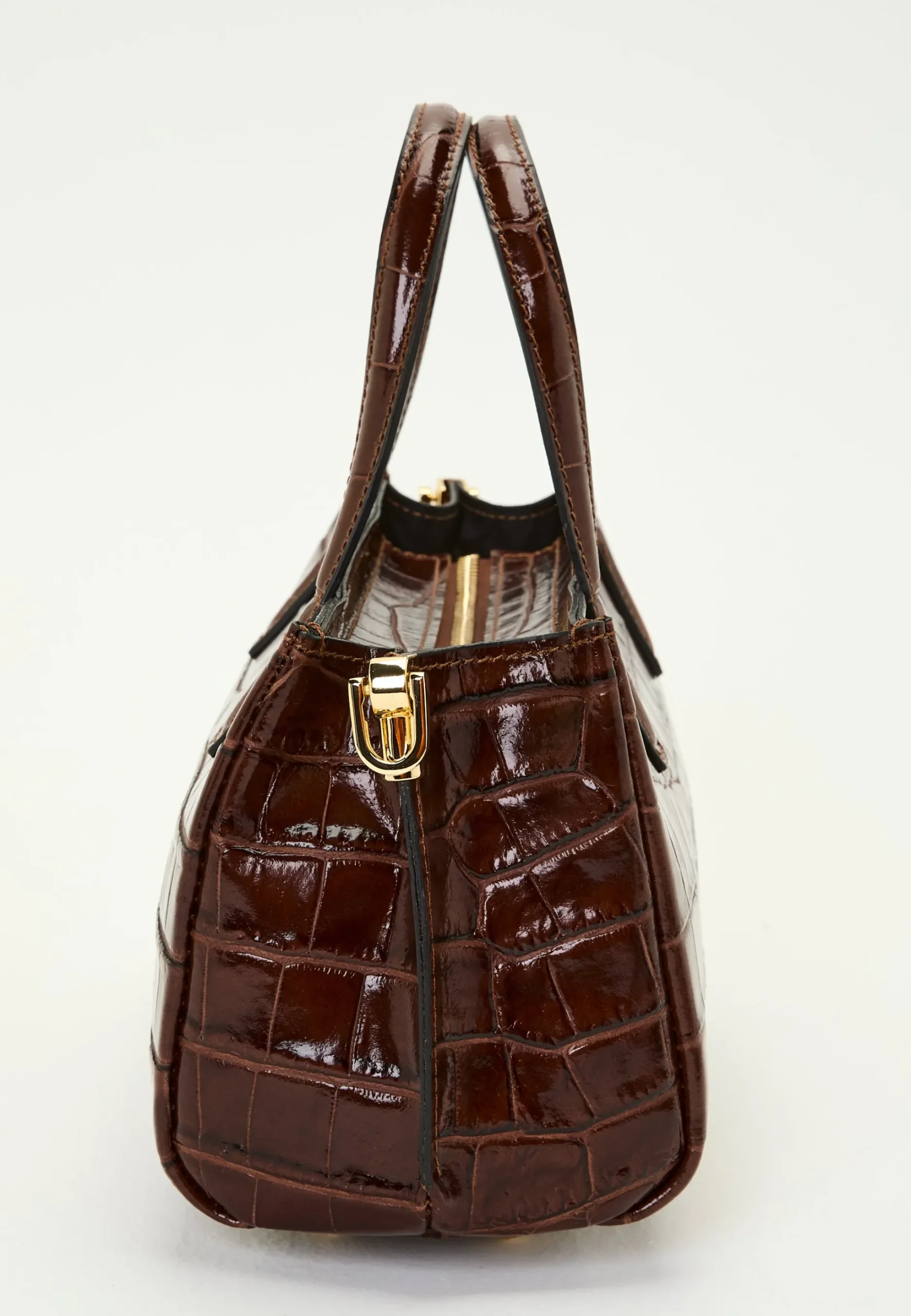 Ancona Glossy Croco Bag