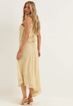 Asymmetric Chiffon Halterneck Dress