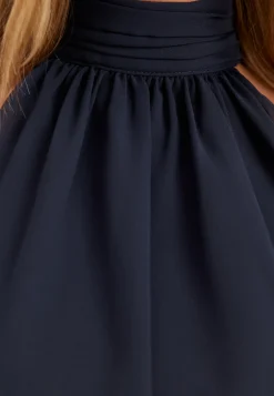 Asymmetric Chiffon Halterneck Dress