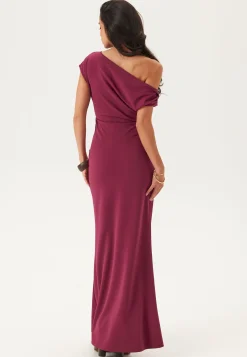 Asymmetric Draped Maxi Dress