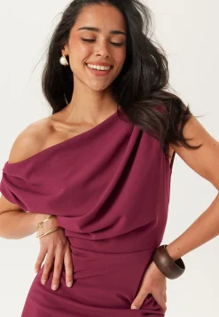 Asymmetric Draped Maxi Dress