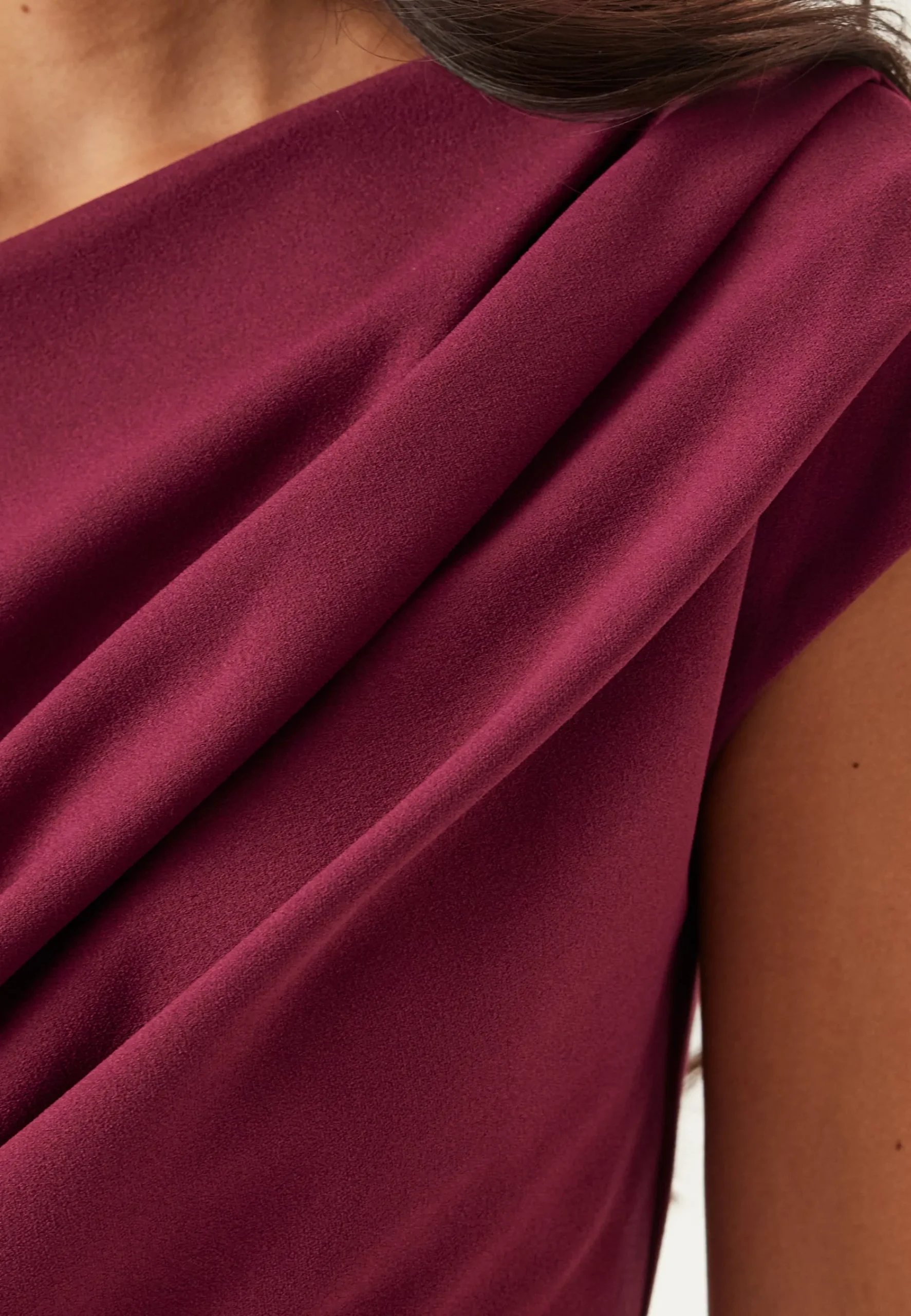 Asymmetric Draped Maxi Dress