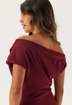 Asymmetric Draped Maxi Dress