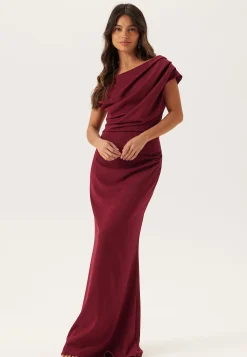 Asymmetric Draped Maxi Dress