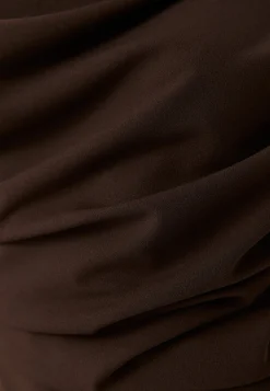 Asymmetric Draped Maxi Dress