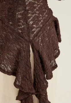 Asymmetric Frill Lace Top