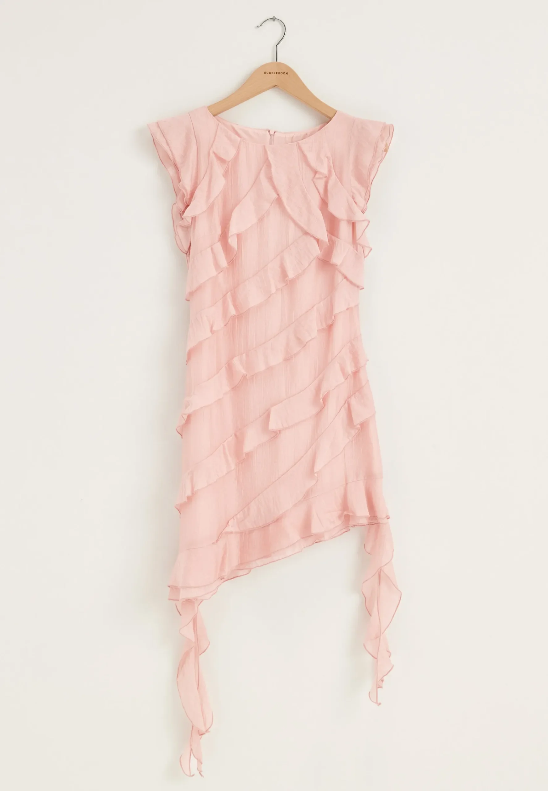 Asymmetric Frill Short Dress