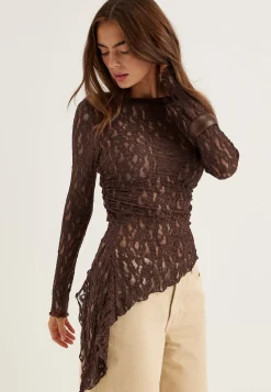 Asymmetric Lace Top