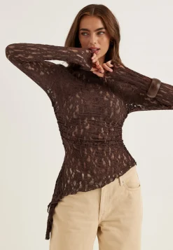 Asymmetric Lace Top