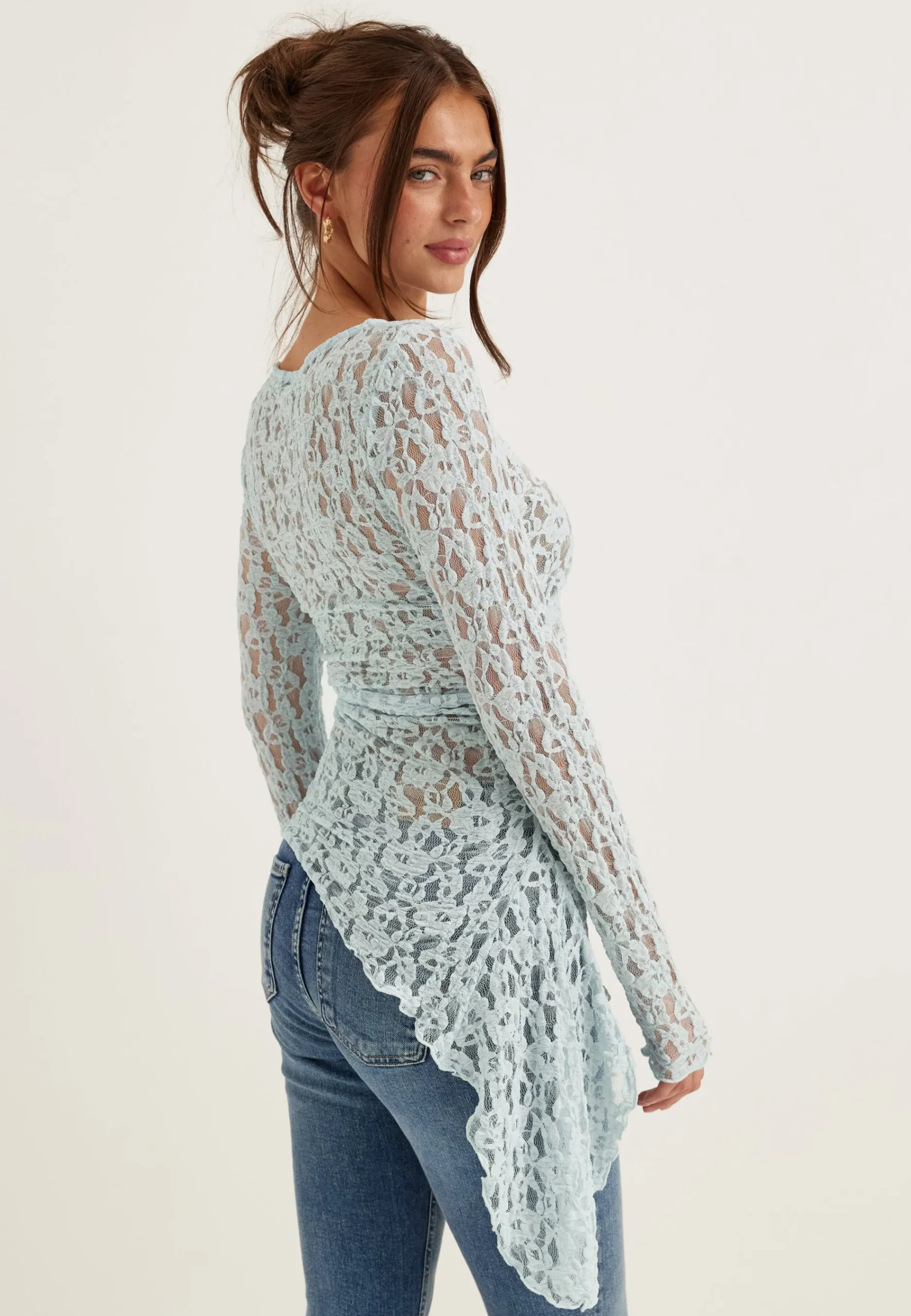 Asymmetric Lace Top