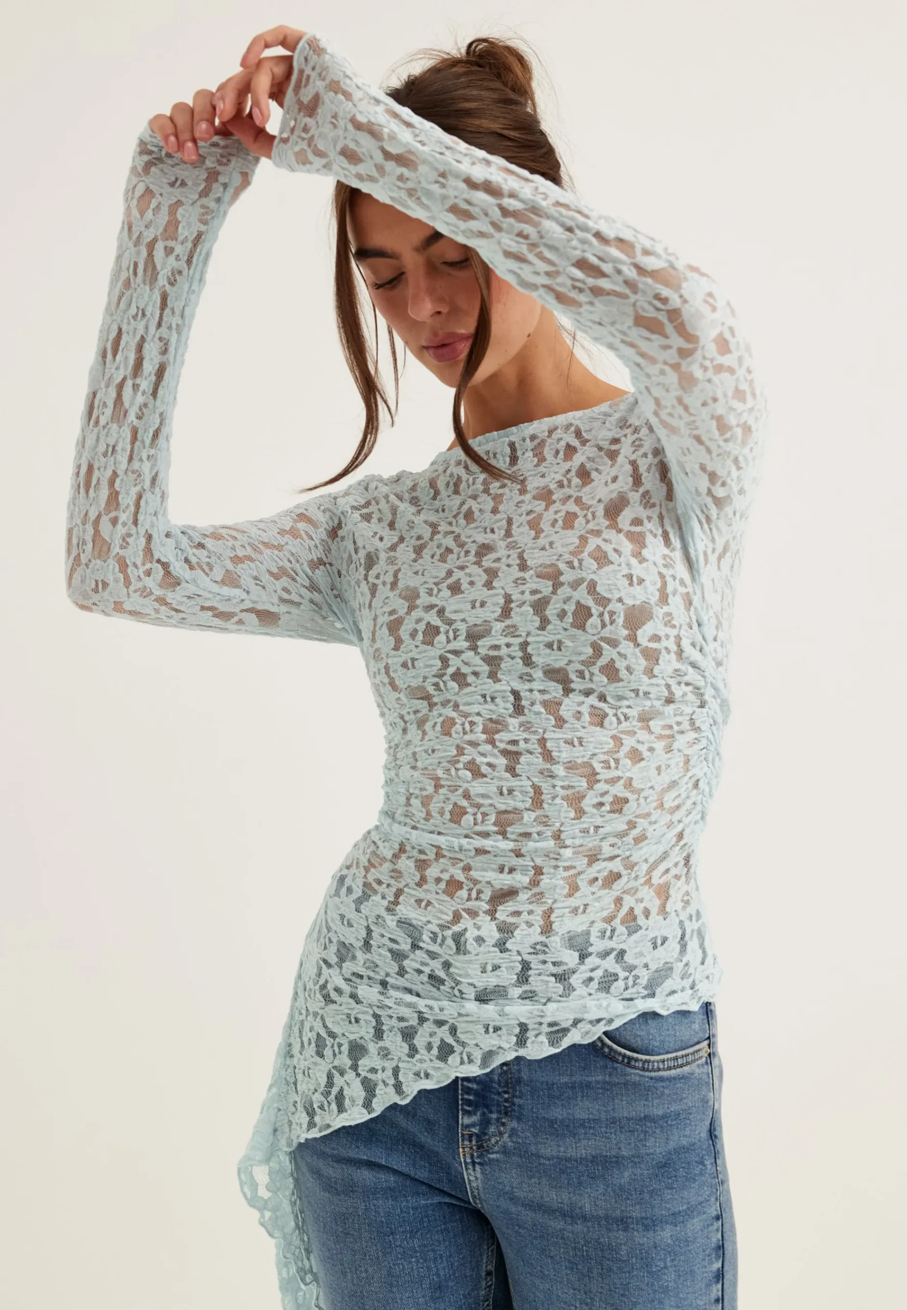 Asymmetric Lace Top
