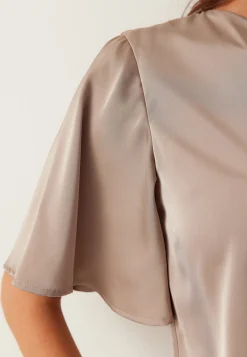 Asymmetric Satin Blouse
