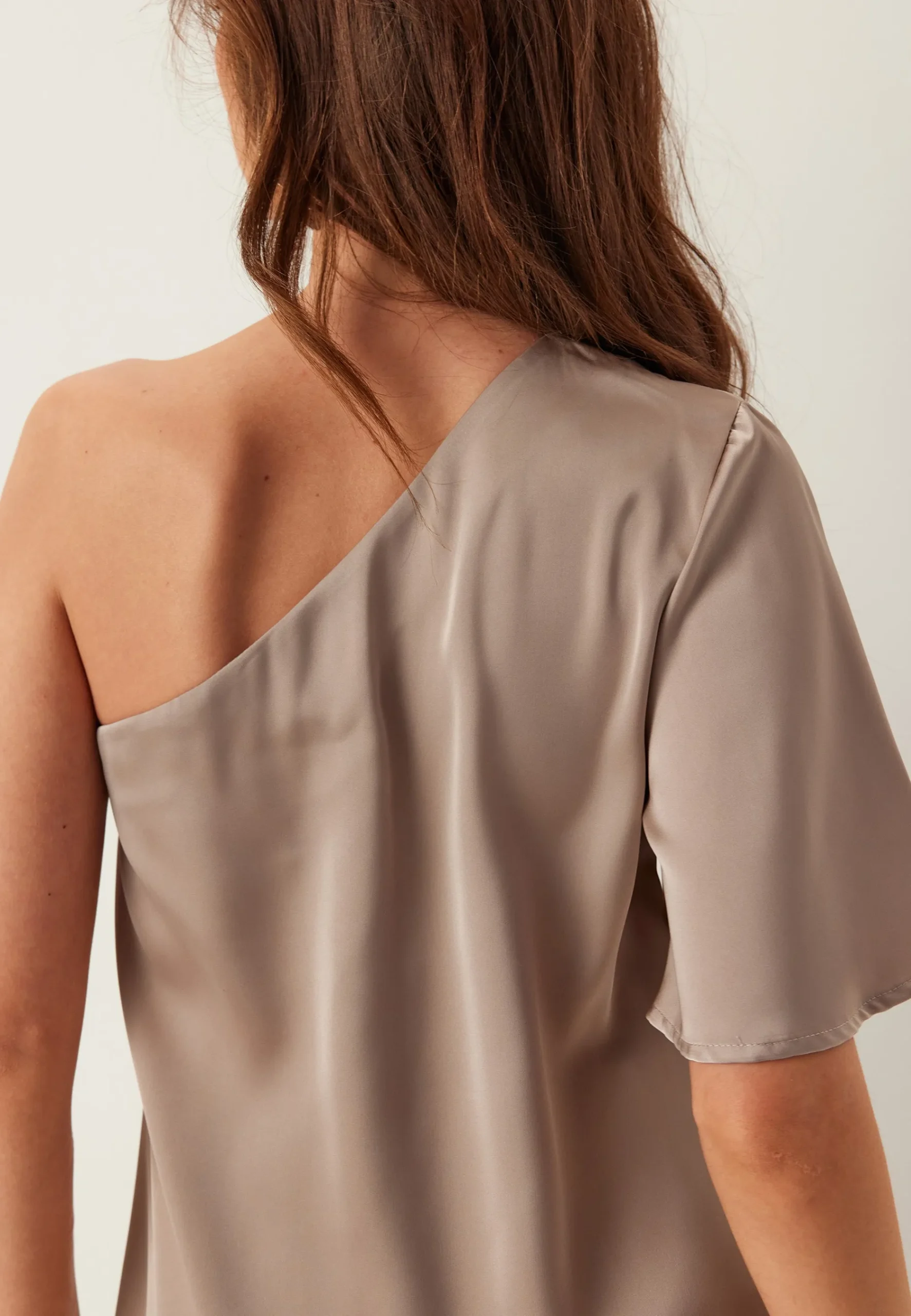 Asymmetric Satin Blouse