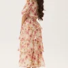 Balloon Sleeve Flounce Ankle Dress