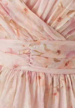 Balloon Sleeve Short Flounce Dress