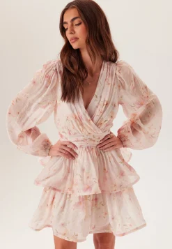 Balloon Sleeve Short Flounce Dress