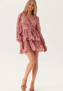 Balloon Sleeve Short Flounce Dress