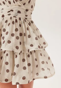 Balloon Sleeve Short Flounce Dress