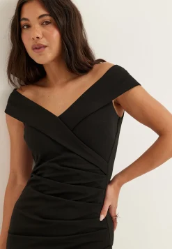 Bardot Pleat Maxi With Split