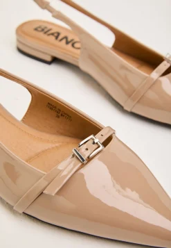 Biabari Pointy Flat Slingback Faux Leather