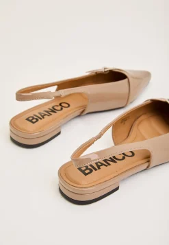 Biabari Pointy Flat Slingback Faux Leather