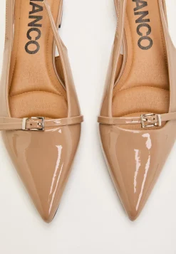 Biabari Pointy Flat Slingback Faux Leather