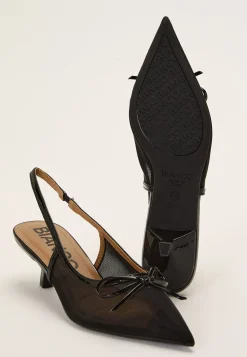 Biakristin Kitten Heel Bow Slingback