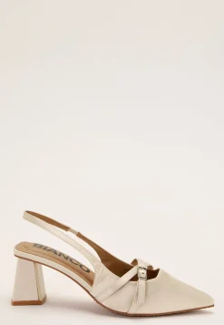 Biamaralyn Buckle Slingback Satin
