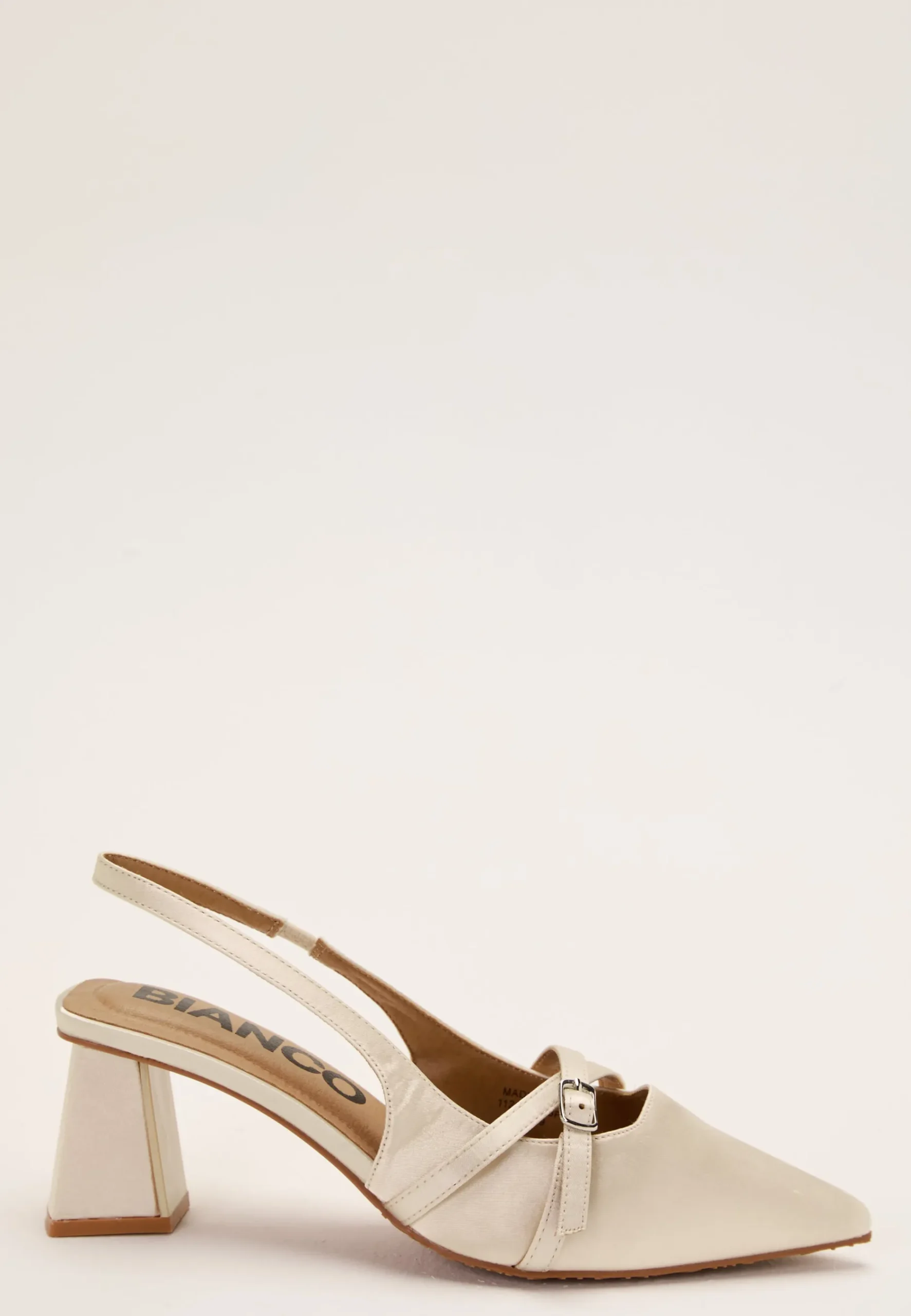 Biamaralyn Buckle Slingback Satin