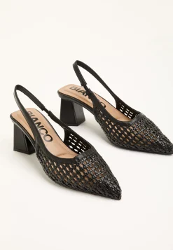 Biamaralyn Slingback Weaved Faux Leather