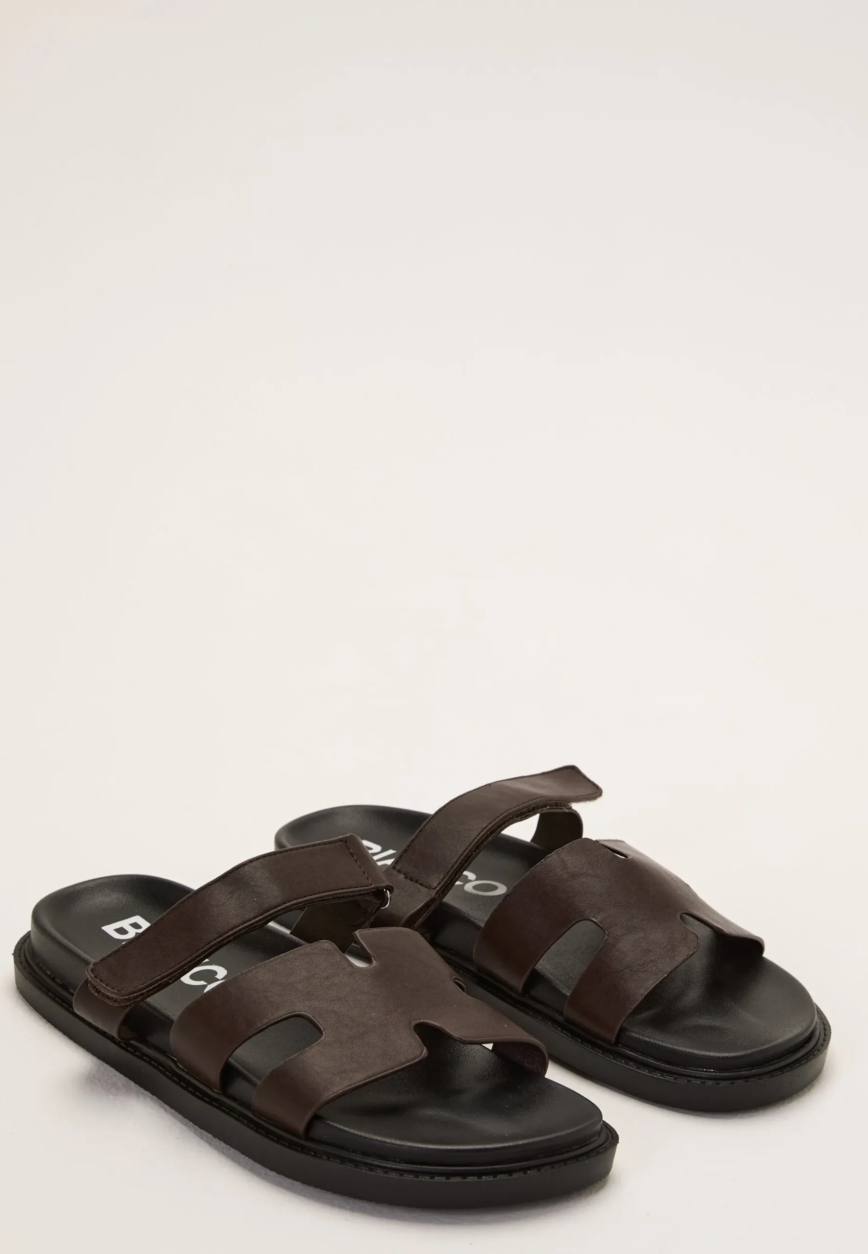 Biaoslo Velcro Slide Faux Leather