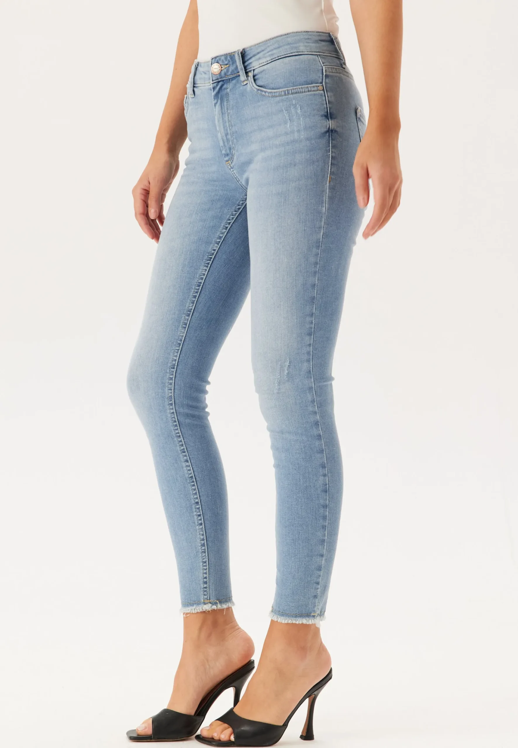 Blush Life Mid Raw Jeans