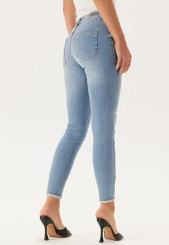 Blush Life Mid Raw Jeans