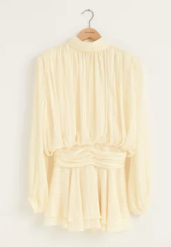 Bow Jacquard Short Dress