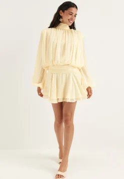 Bow Jacquard Short Dress