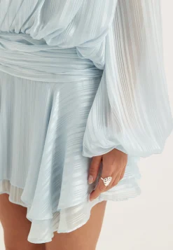 Bow Jacquard Short Dress