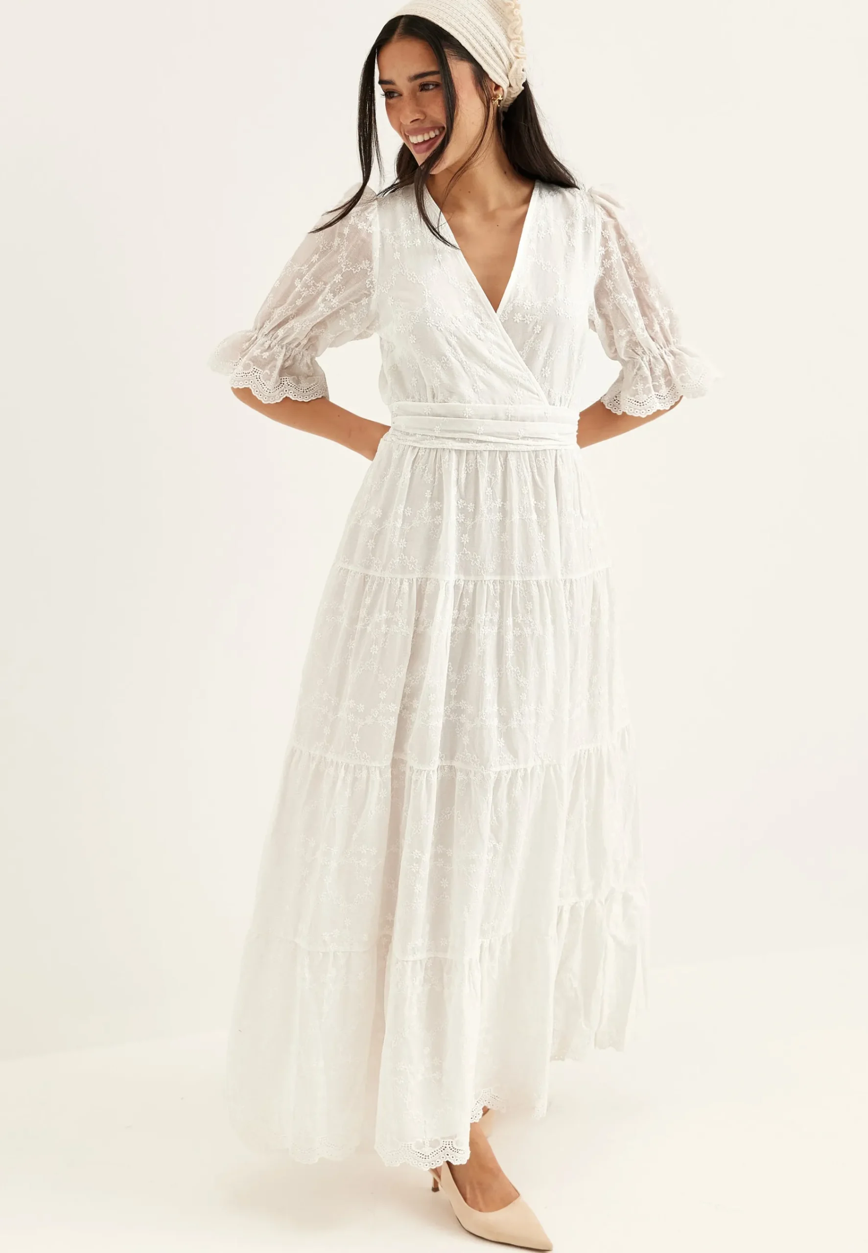 Broderie Anglaise Maxi Dress