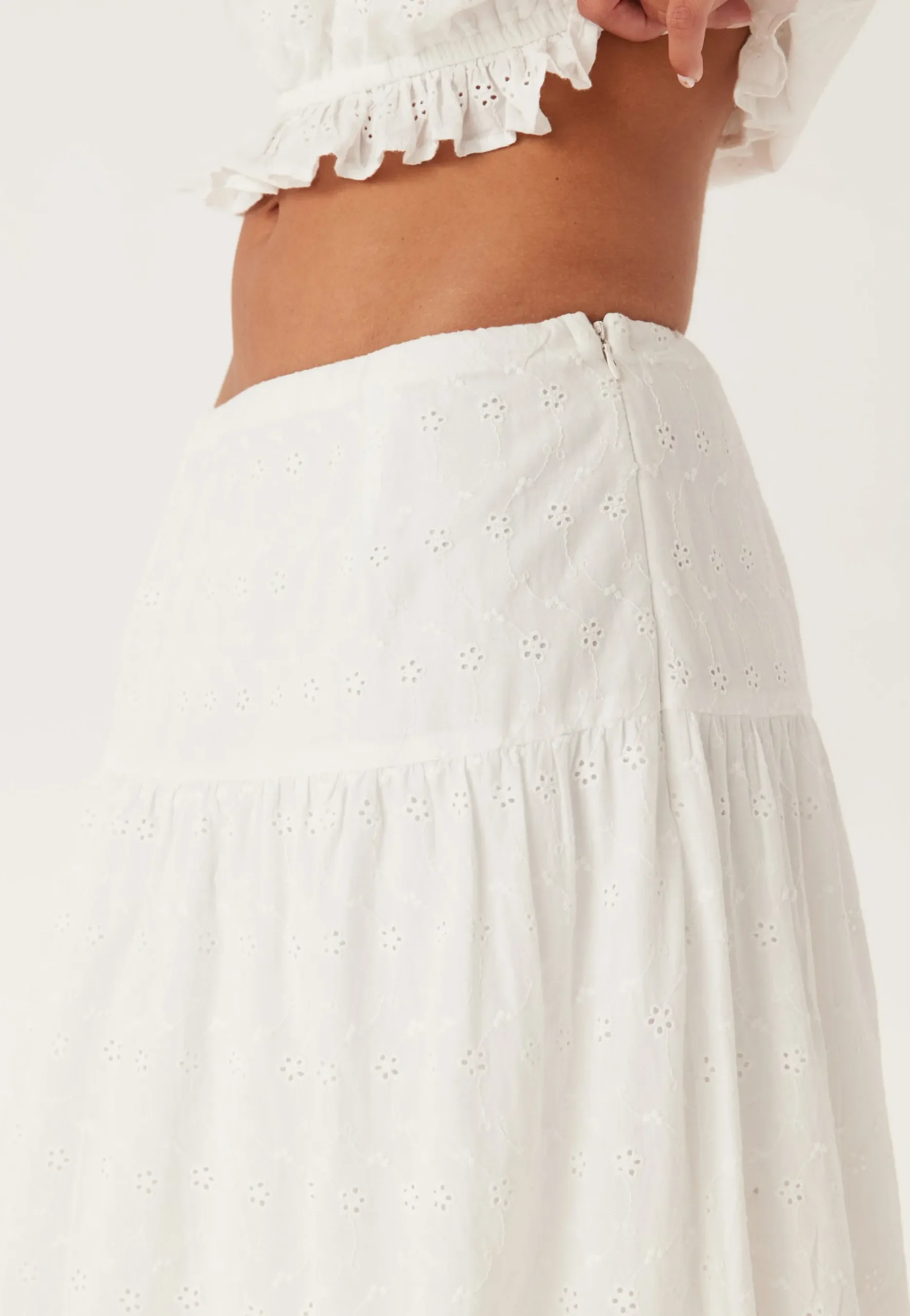 Broderie Anglaise Maxi Skirt