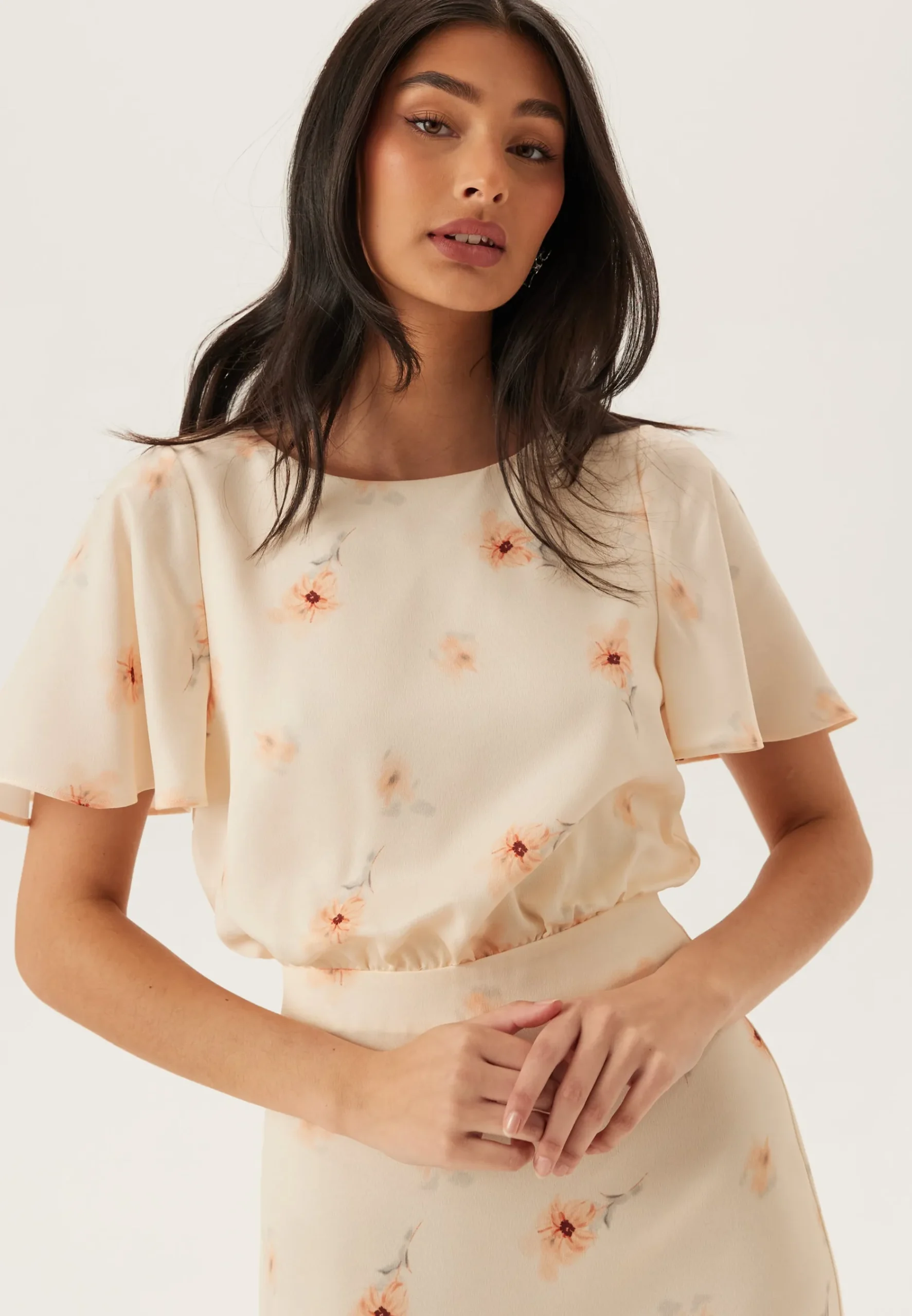 Butterfly Sleeve Ankle Dress
