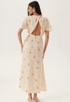 Butterfly Sleeve Ankle Dress