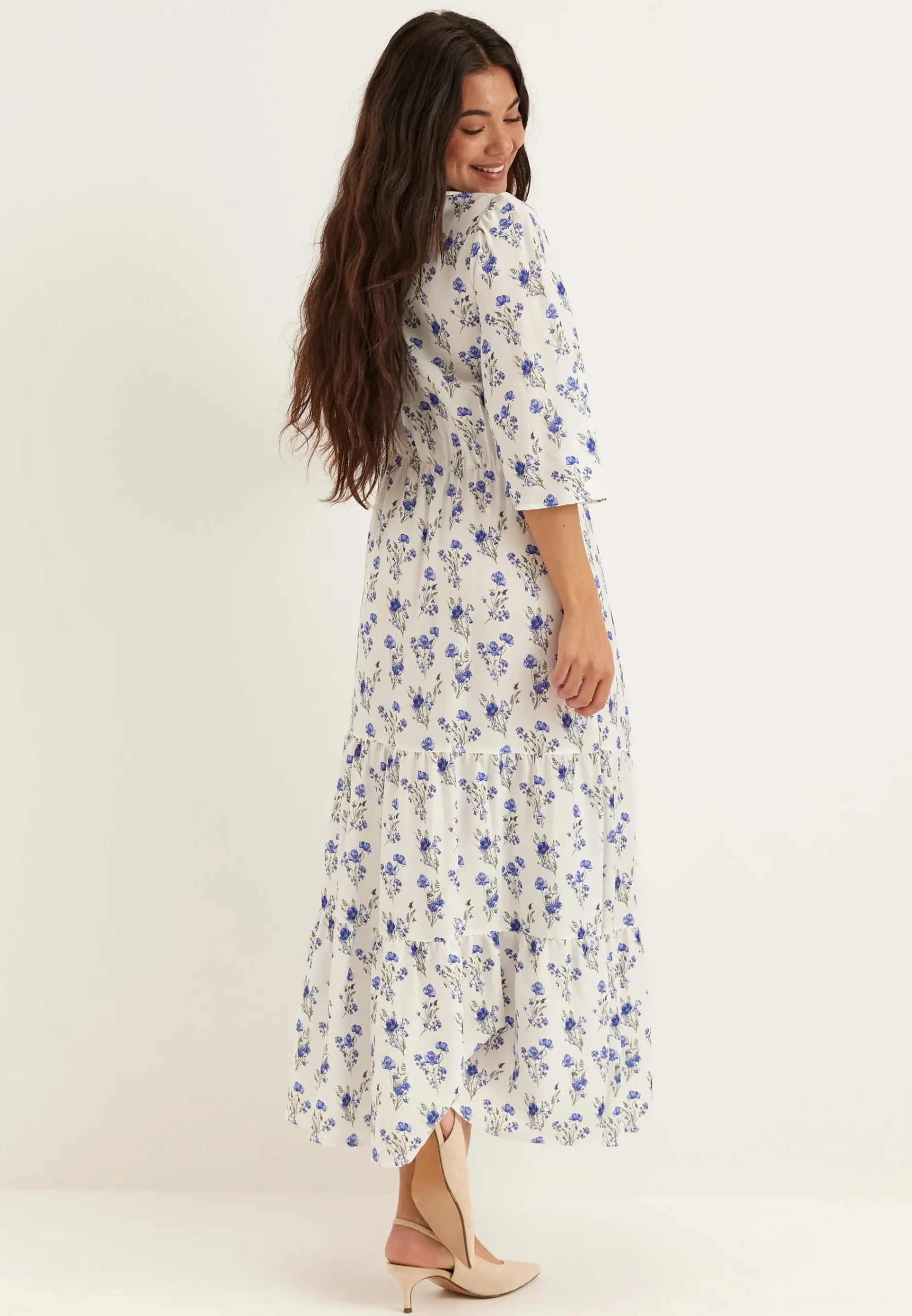 Butterfly Sleeve Maxi Dress
