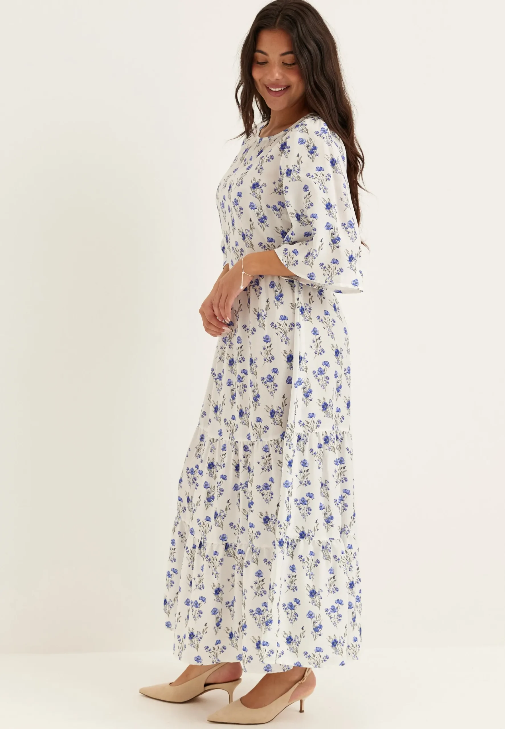 Butterfly Sleeve Maxi Dress