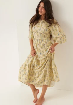 Butterfly Sleeve Maxi Dress