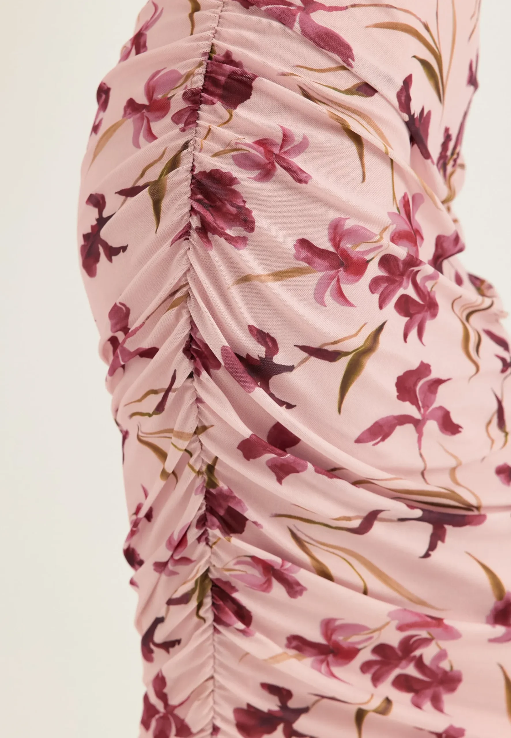 Butterfly Sleeve Mesh Ankle Dress