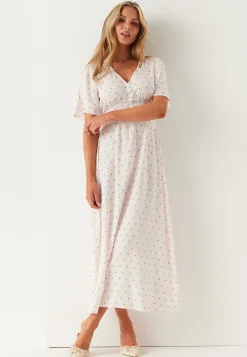 Butterfly Sleeve Viscose Maxi Dress
