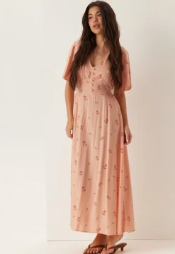 Butterfly Sleeve Viscose Maxi Dress