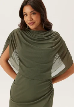Cape Mesh Ankle Dress